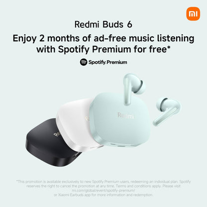 Xiaomi Redmi Buds 6 – Smart Noise-Cancelling Wireless Earbuds | Night Black
