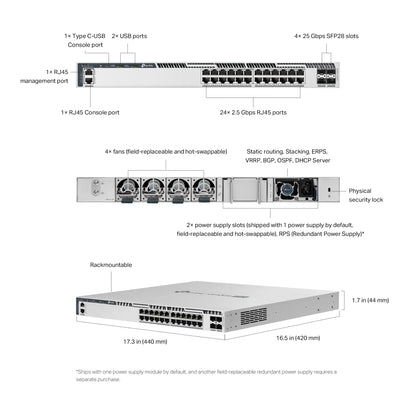 TP-Link Omada Pro S6500-24M4Y 2.5G L3 Switch
