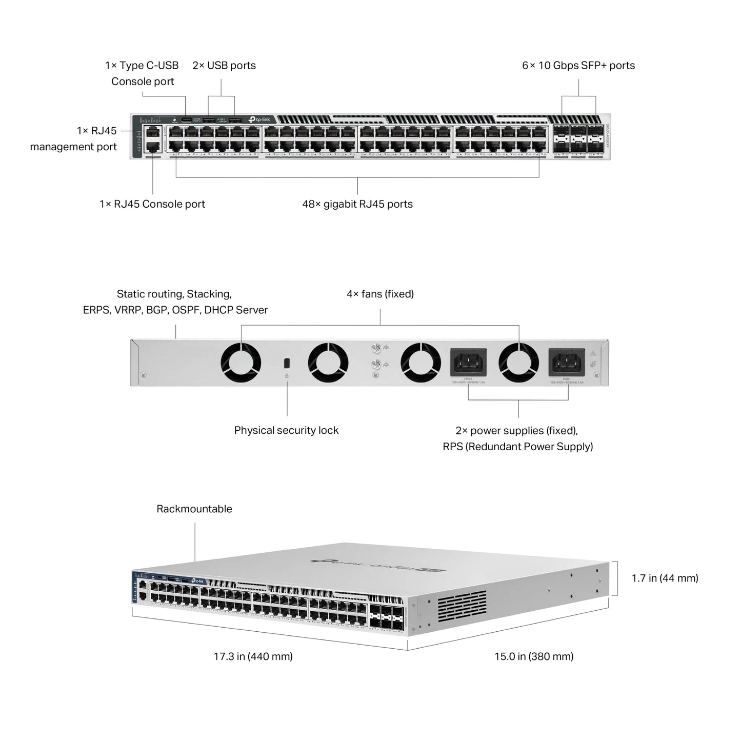 TP-Link Omada Pro S6500-48G6XF L3 Stackable Switch