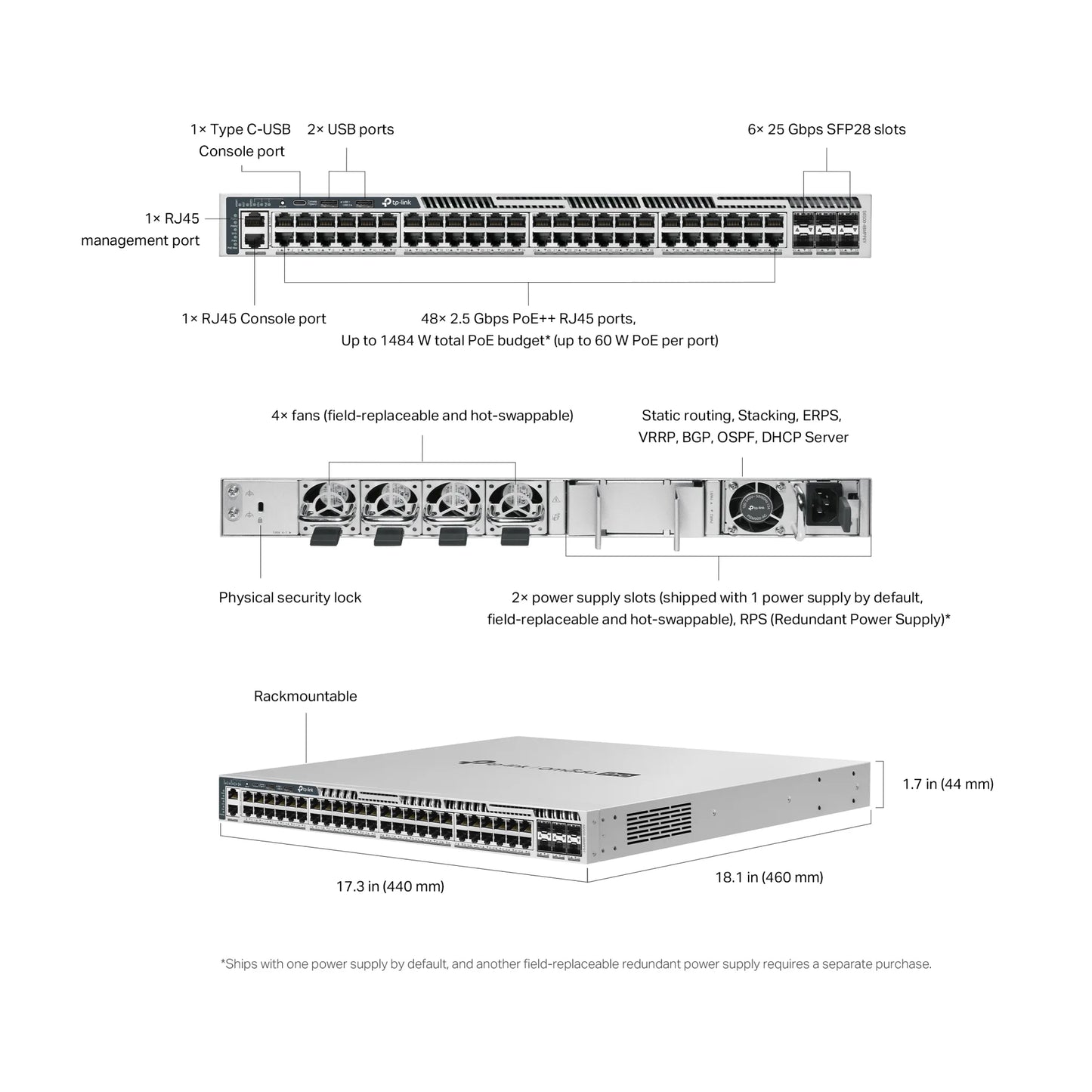 TP-Link Omada Pro S6500-48MPP6Y 2.5G PoE++ L3 Switch