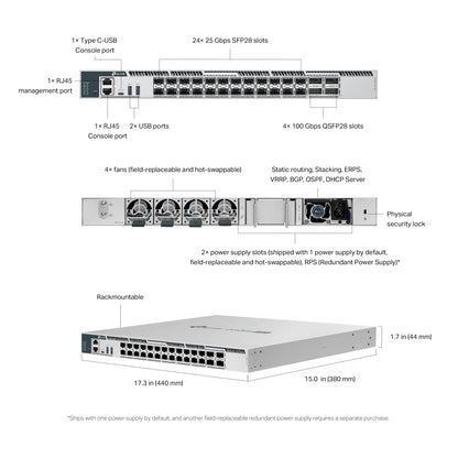 TP-Link Omada Pro S7500-24Y4C 25G L3 Core Switch