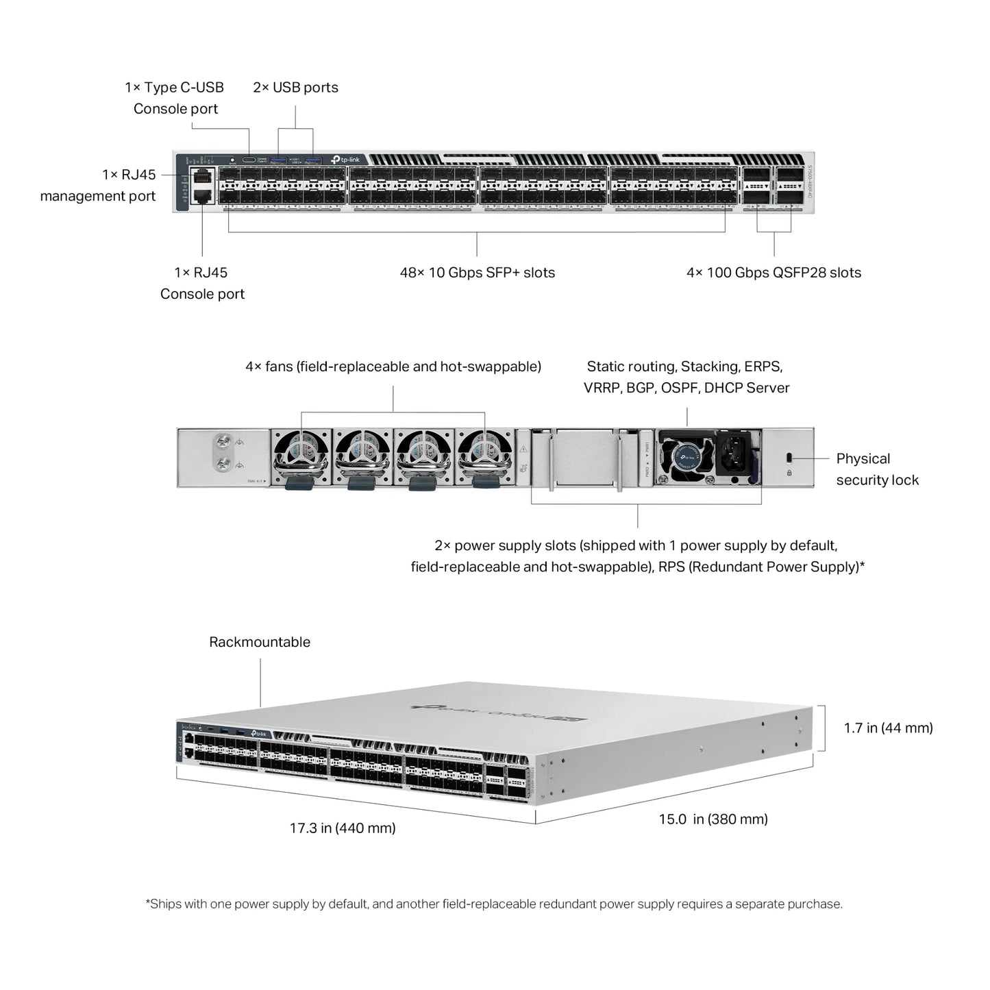 TP-Link Omada Pro S7500-48XF4C 10G L3 Aggregation Switch