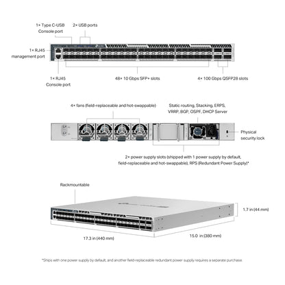 TP-Link Omada Pro S7500-48XF4C 10G L3 Aggregation Switch