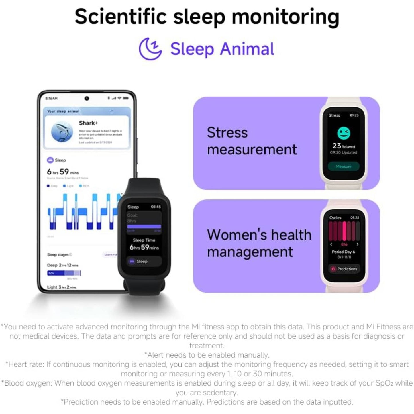Xiaomi Smart Band 9 Active – Fitness Tracker with AMOLED Display | Pink