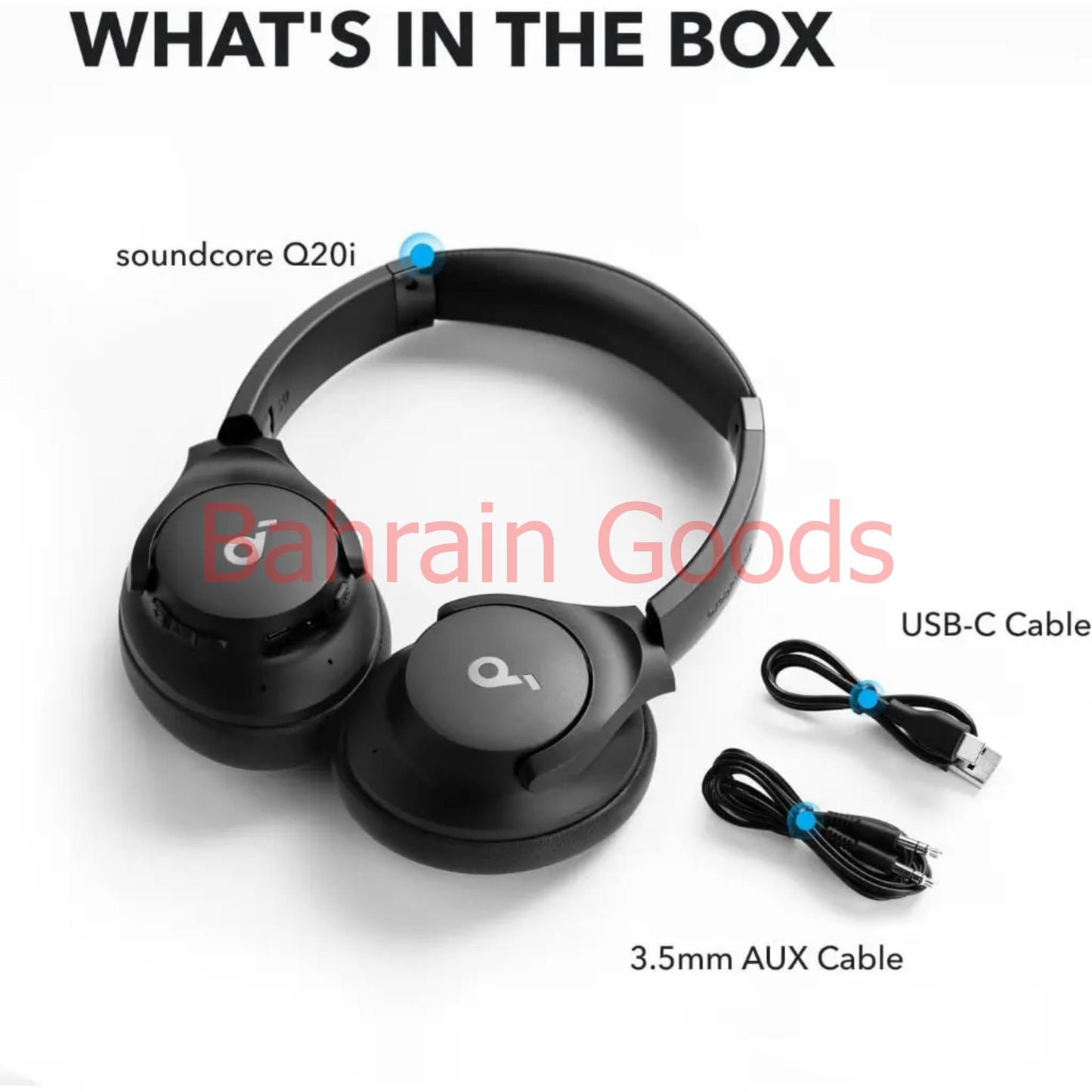 Soundcore Q20i Hybrid Bluetooth Noise Cancelling Wireless Headphones | Bahrain Goods