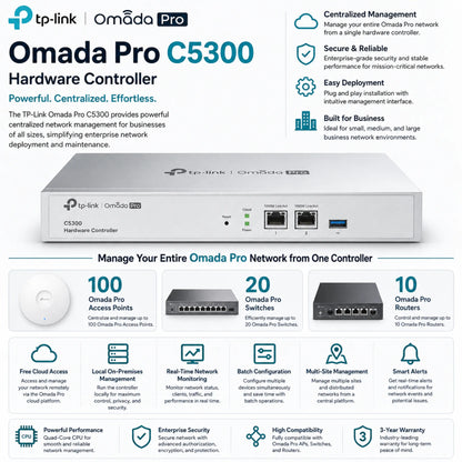 TP-Link Omada Pro C5300 Hardware Controller | Centralized Network Management
