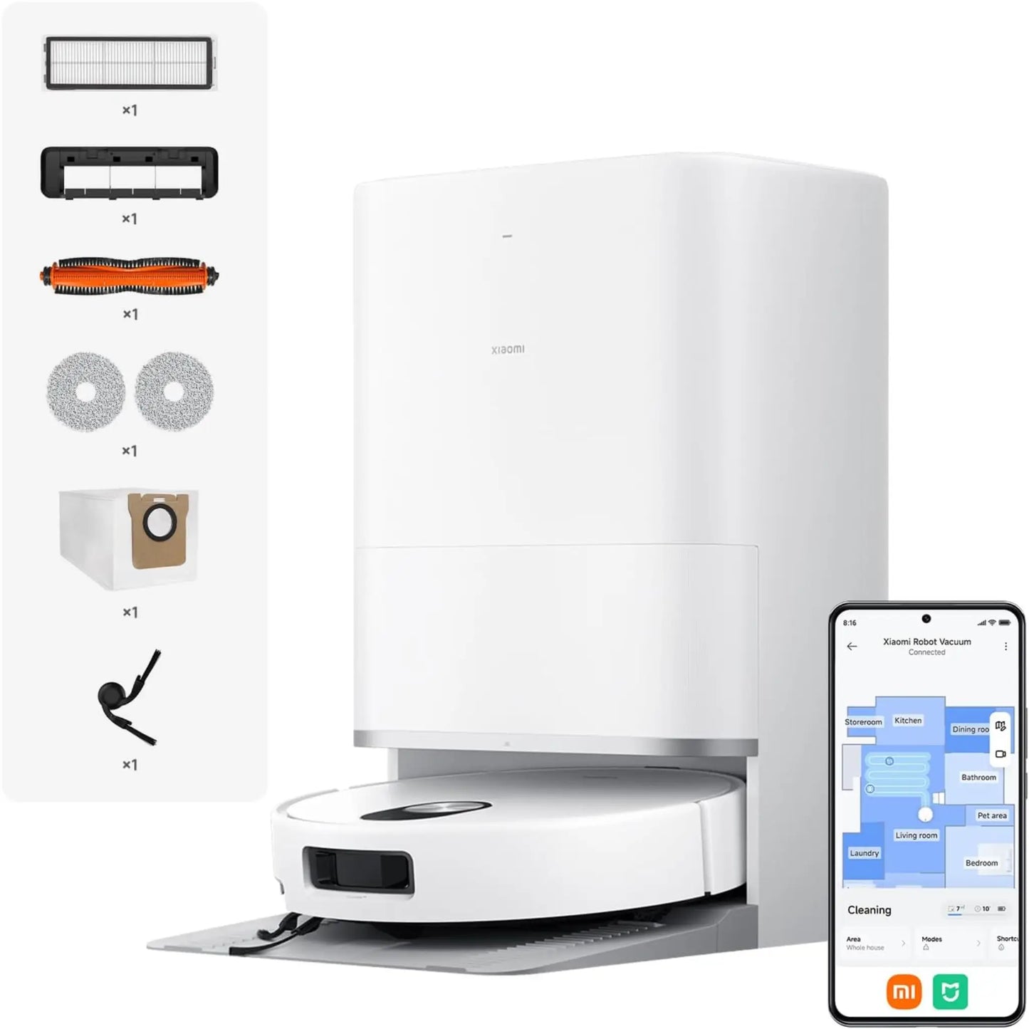 Xiaomi 5 Pro Robot Vacuum & Mop – 20000Pa AI Smart Cleaning