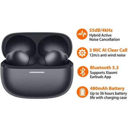 Xiaomi Redmi Buds 6 Pro — Hi-Res Wireless Earbuds with 55 dB ANC & LDAC