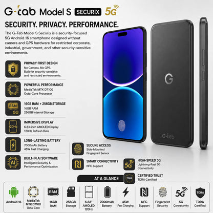 G-Tab Model S Securix 5G No Camera No GPS Phone