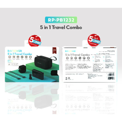RAVPower 5 in 1 Premium (Black) | Travel Combo | Bundle with 10000 mAh Power Bank