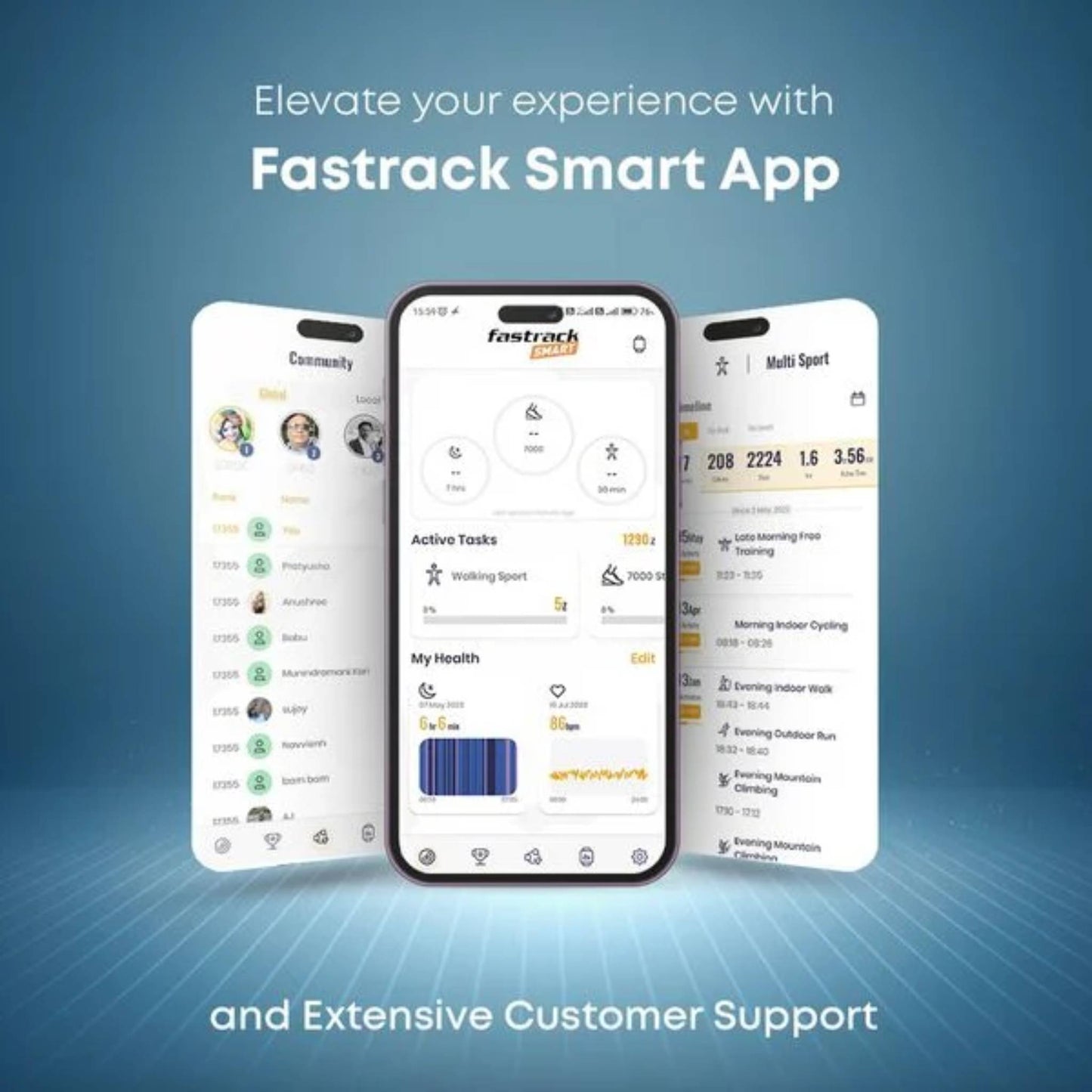 Fastrack Limitless Glide X Advanced UltraVU HD Display, BT Calling, 100+ Sports Modes & Watchface