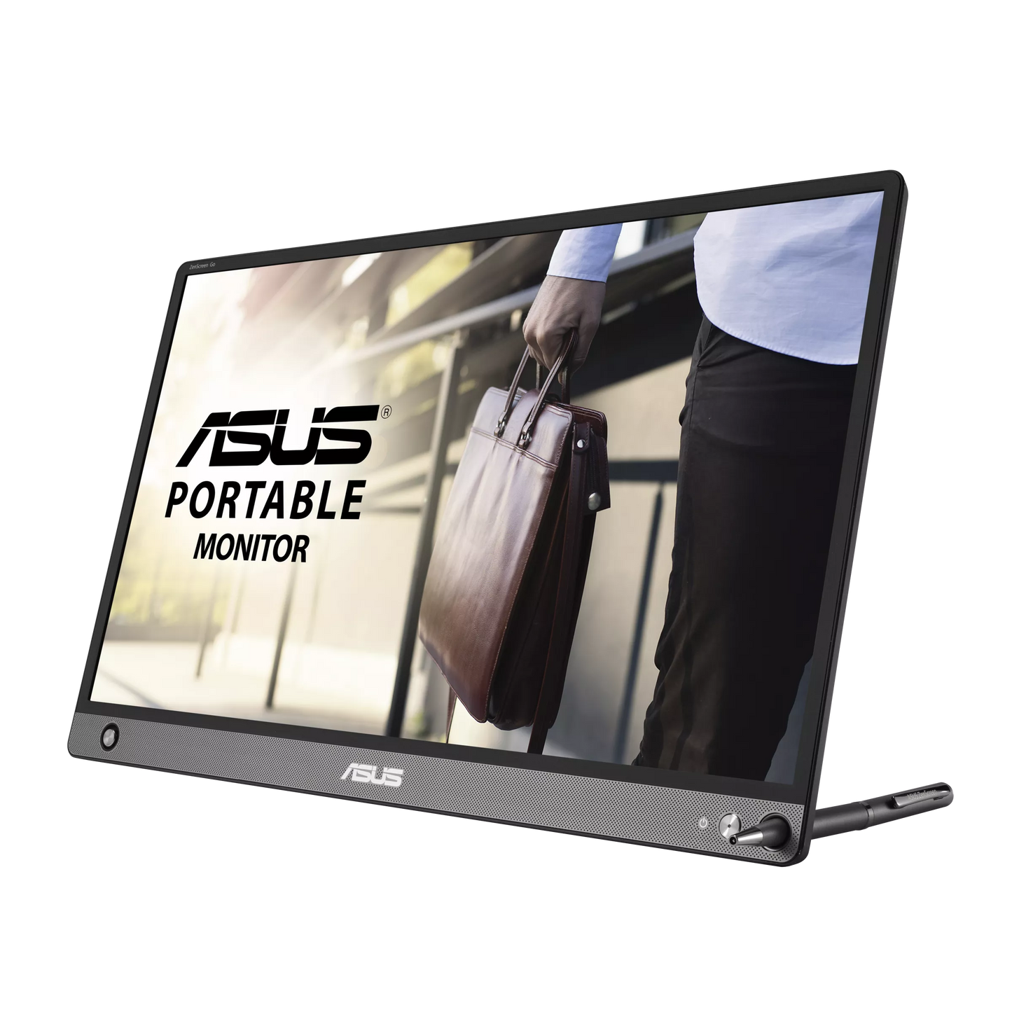 ASUS ZenScreen GO MB16AHP Portable USB Type-C Monitor - 16 inch (15.6 inch viewable), Full HD, Built-in Battery, USB Type-C, Micro-HDMI, Flicker Free, Blue Light Filter