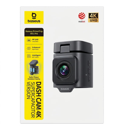 Baseus PrimeTrip VD1 Pro 4K Dash Cam – Solar Powered, STARVIS Night Vision, WiFi 6